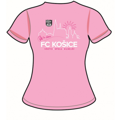 Dámske tričko FC Košice  MOJE MESTO - ružové