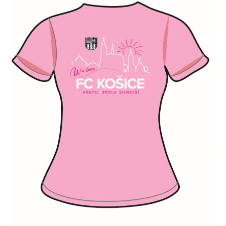 Dámske tričko FC Košice  MOJE MESTO - ružové