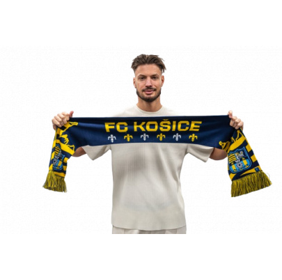 Pletený šál FC Košice "ŽLTO-MODRÍ"